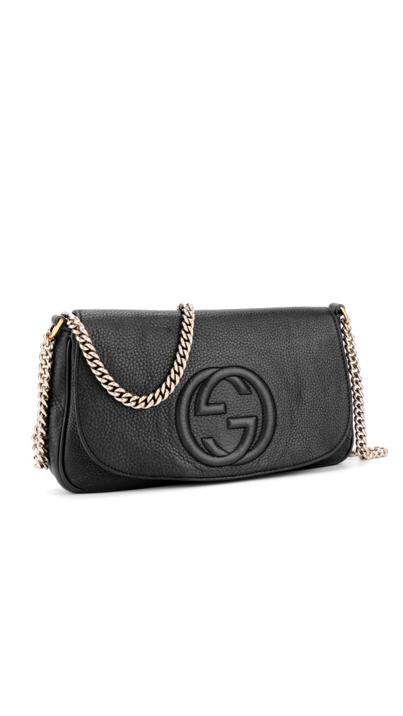 Gucci Soho Leather Chain Shoulder Bag – Sort
