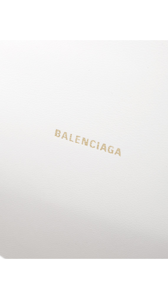 Balenciaga Hourglass Top Handle Bag – Hvit Krokopreget Skinn
