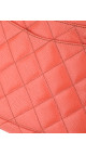 Chanel Shoulder Bag i Koralrød Caviar-skinn med CC-logo