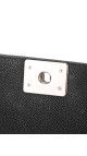 Chanel Boy Bag – Sort Quiltet Skinn med Sølvfarget Kjede