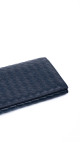 Bottega Veneta Continental Wallet – Intrecciato Skinn, Mørk Blå