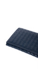 Bottega Veneta Continental Wallet – Intrecciato Skinn, Mørk Blå