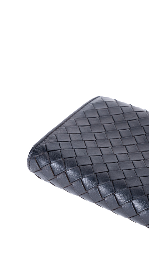 Bottega Veneta Continental Wallet – Intrecciato Skinn, Sort