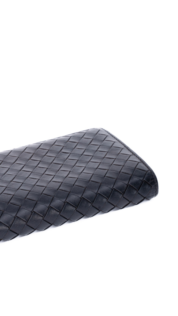 Bottega Veneta Continental Wallet – Intrecciato Skinn, Sort