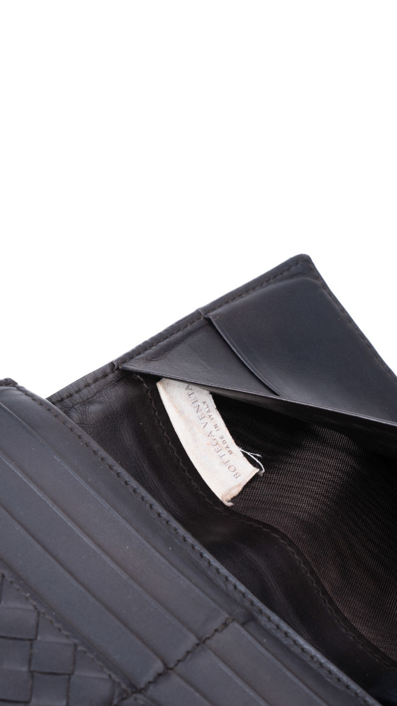 Bottega Veneta Continental Wallet – Intrecciato Skinn, Sort