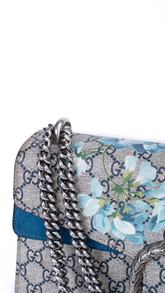 Gucci Dionysus GG Blooms Shoulder Bag – Blå Blomsterprint