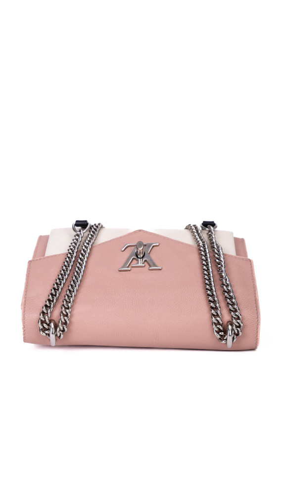 Louis Vuitton Lockme Chain Bag – Rosa og Sort Kalveskinn