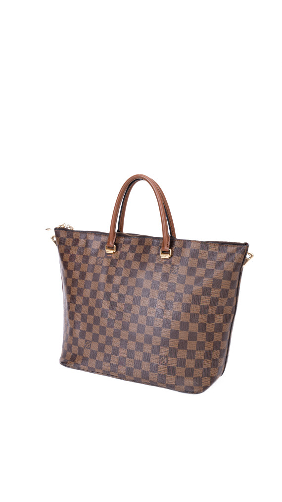 Louis Vuitton Neverfull-Style Tote – Damier Ebene Canvas