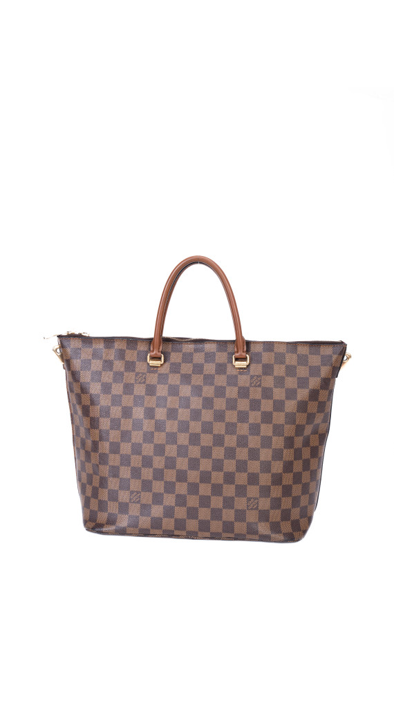 Louis Vuitton Neverfull-Style Tote – Damier Ebene Canvas