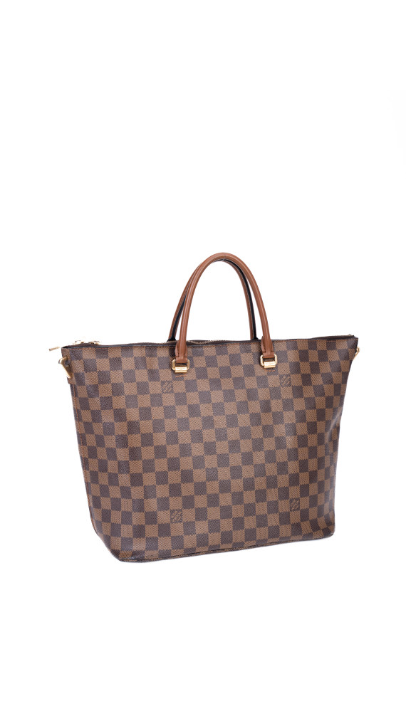 Louis Vuitton Neverfull-Style Tote – Damier Ebene Canvas