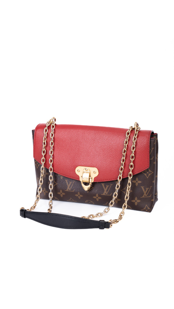 Louis Vuitton Pallas Chain Bag – Monogram Canvas & Rød Skinnklaff