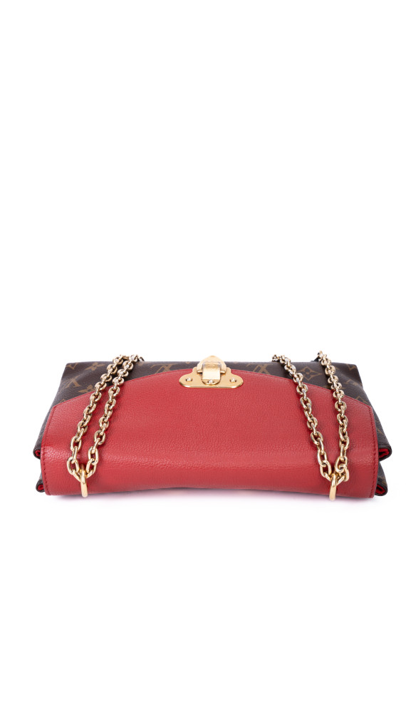 Louis Vuitton Pallas Chain Bag – Monogram Canvas & Rød Skinnklaff
