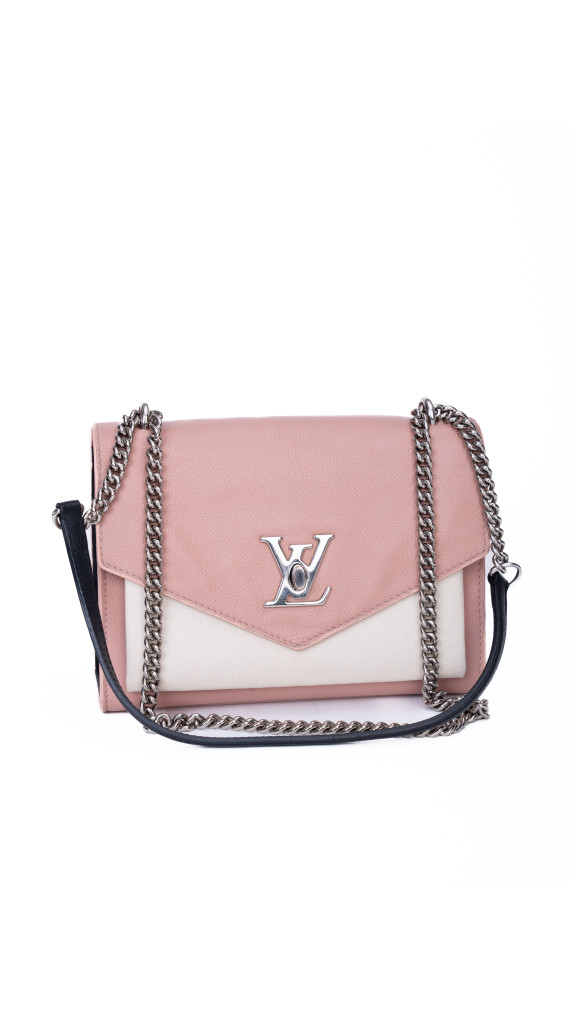 Louis Vuitton Lockme Chain Bag – Rosa og Sort Kalveskinn