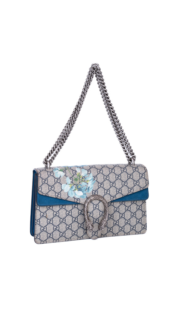 Gucci Dionysus GG Blooms Shoulder Bag – Blå Blomsterprint