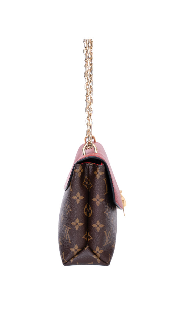 Louis Vuitton Pallas Chain Bag – Monogram Canvas & Rød Skinnklaff