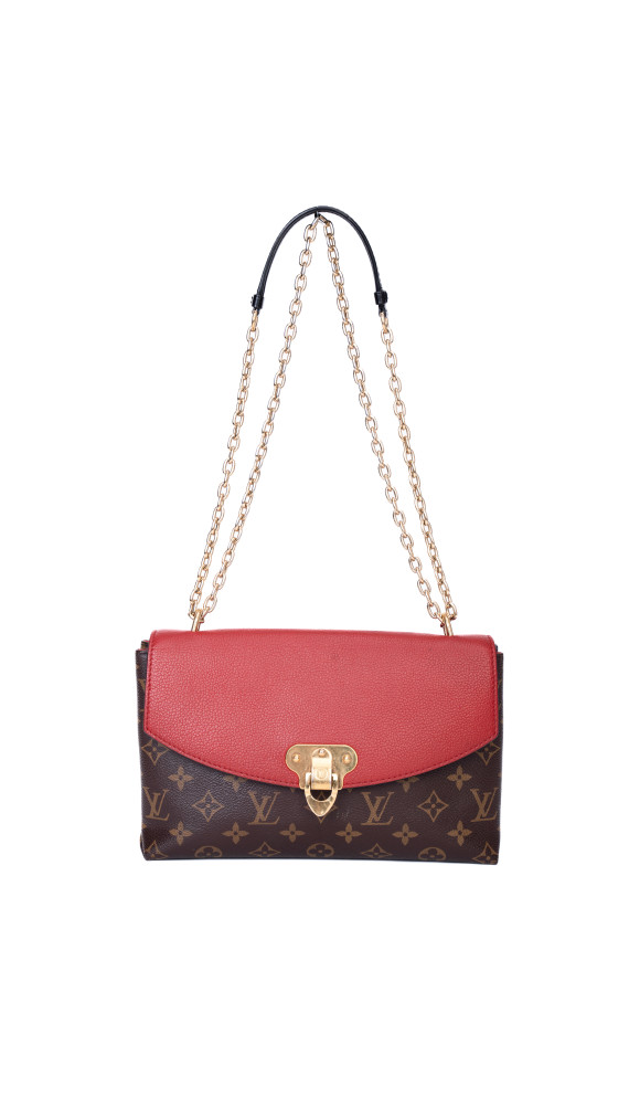 Louis Vuitton Pallas Chain Bag – Monogram Canvas & Rød Skinnklaff