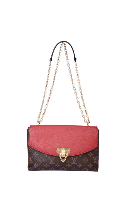 Louis Vuitton Pallas Chain Bag – Monogram Canvas & Rød Skinnklaff