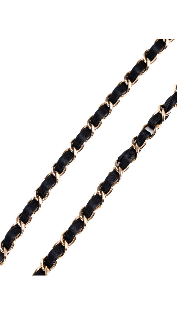 Chanel Classic Double Flap Bag – Sort Lammeskinn med Gullfarget Hardware