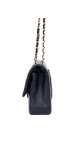 Chanel Classic Double Flap Bag – Sort Lammeskinn med Gullfarget Hardware