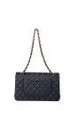 Chanel Classic Double Flap Bag – Sort Lammeskinn med Gullfarget Hardware