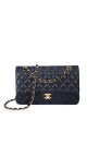 Chanel Classic Double Flap Bag – Sort Lammeskinn med Gullfarget Hardware