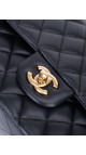 Chanel Classic Double Flap Bag – Sort Lammeskinn med Gullfarget Hardware