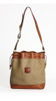Celine Vintage Bucket Bag i Beige Macadam Monogram