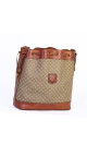 Celine Vintage Bucket Bag i Beige Macadam Monogram