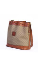 Celine Vintage Bucket Bag i Beige Macadam Monogram