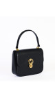 Gucci Vintage Håndveske i Sort Skinn med Gull GG-lås