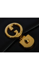 Gucci Vintage Håndveske i Sort Skinn med Gull GG-lås