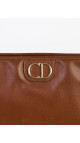 Christian Dior Vintage Skulderveske i Brun Skinn