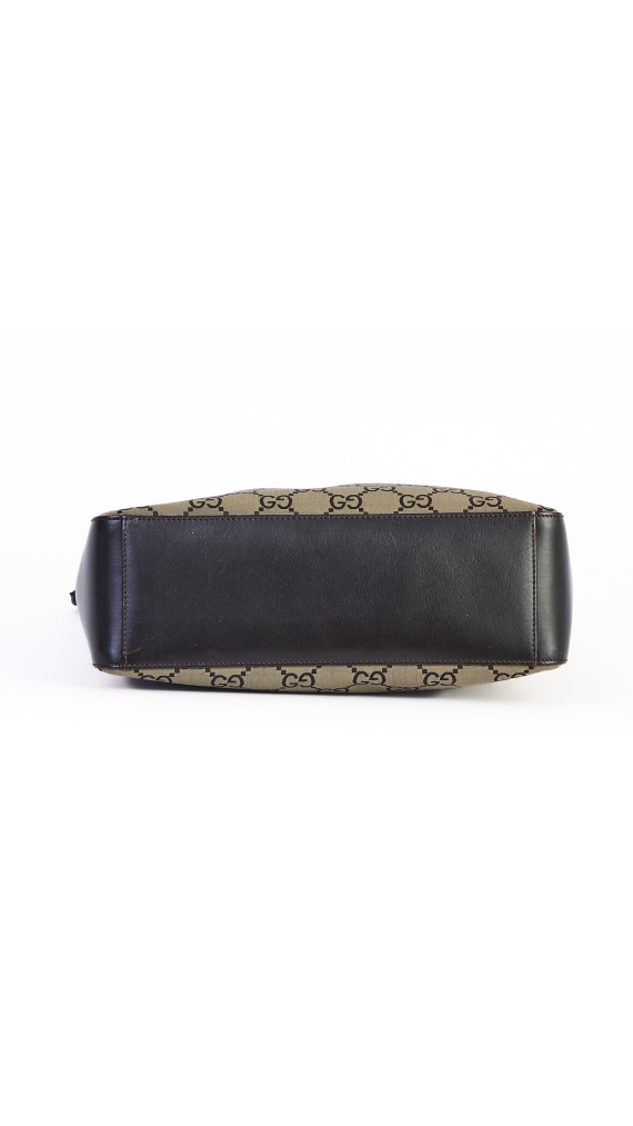Gucci GG Monogram Hobo Bag med Skinnpaneler