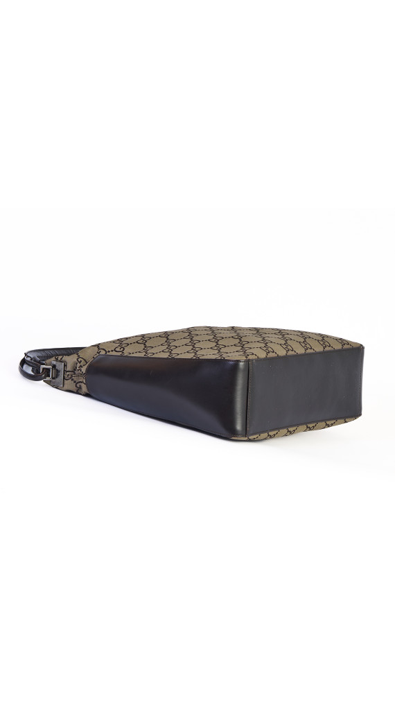 Gucci GG Monogram Hobo Bag med Skinnpaneler