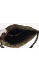 Gucci GG Monogram Hobo Bag med Skinnpaneler