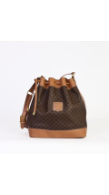 Celine Vintage Bucket Bag i Macadam Canvas