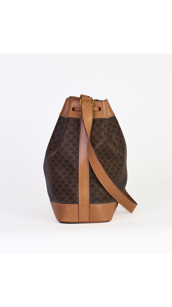 Celine Vintage Bucket Bag i Macadam Canvas