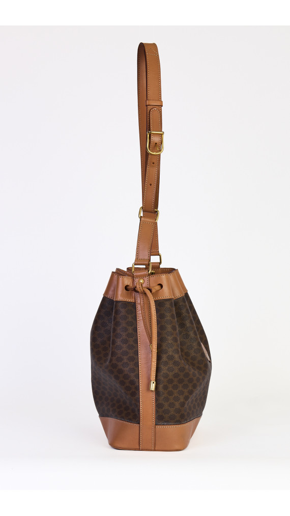 Celine Vintage Bucket Bag i Macadam Canvas