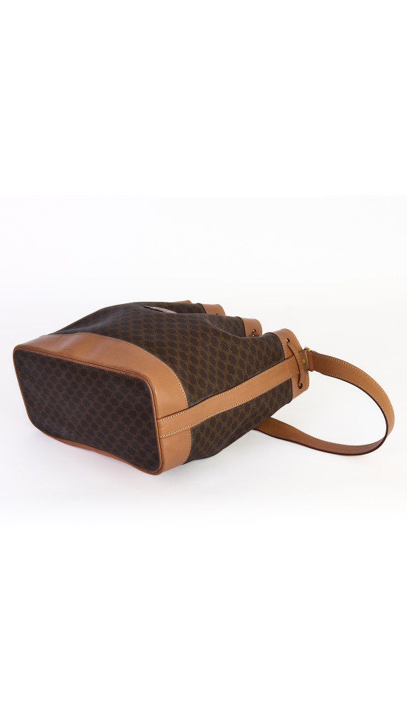 Celine Vintage Bucket Bag i Macadam Canvas