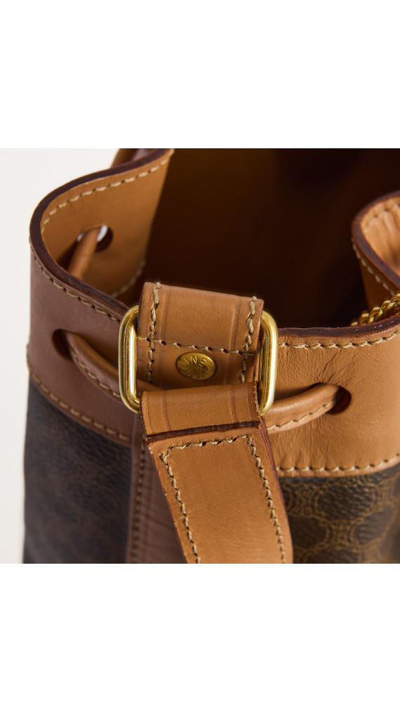 Celine Vintage Bucket Bag i Macadam Canvas