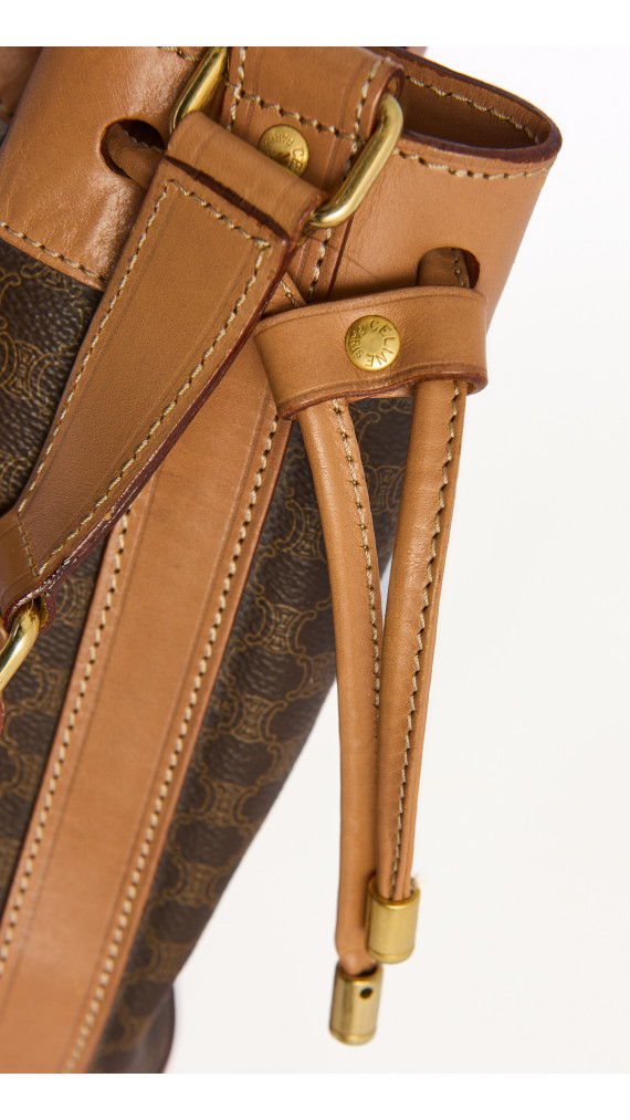 Celine Vintage Bucket Bag i Macadam Canvas