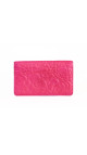 Chanel Camellia Lambskin Pink Wallet med Sølv CC-logo