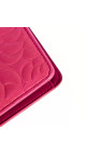 Chanel Camellia Lambskin Pink Wallet med Sølv CC-logo