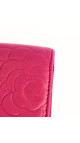 Chanel Camellia Lambskin Pink Wallet med Sølv CC-logo