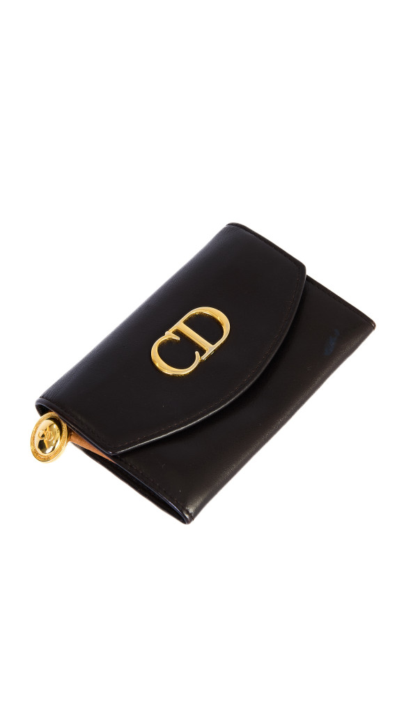 Christian Dior Vintage CD Wallet i Skinn