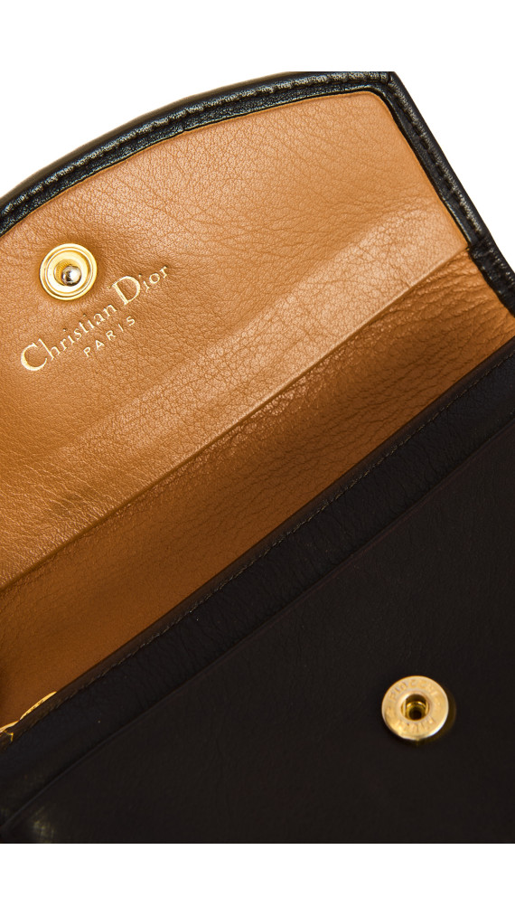 Christian Dior Vintage CD Wallet i Skinn