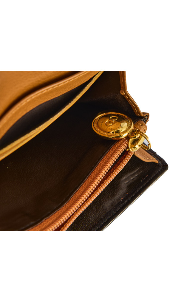 Christian Dior Vintage CD Wallet i Skinn