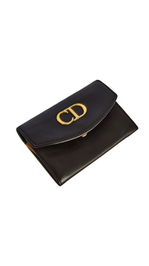 Christian Dior Vintage CD Wallet i Skinn