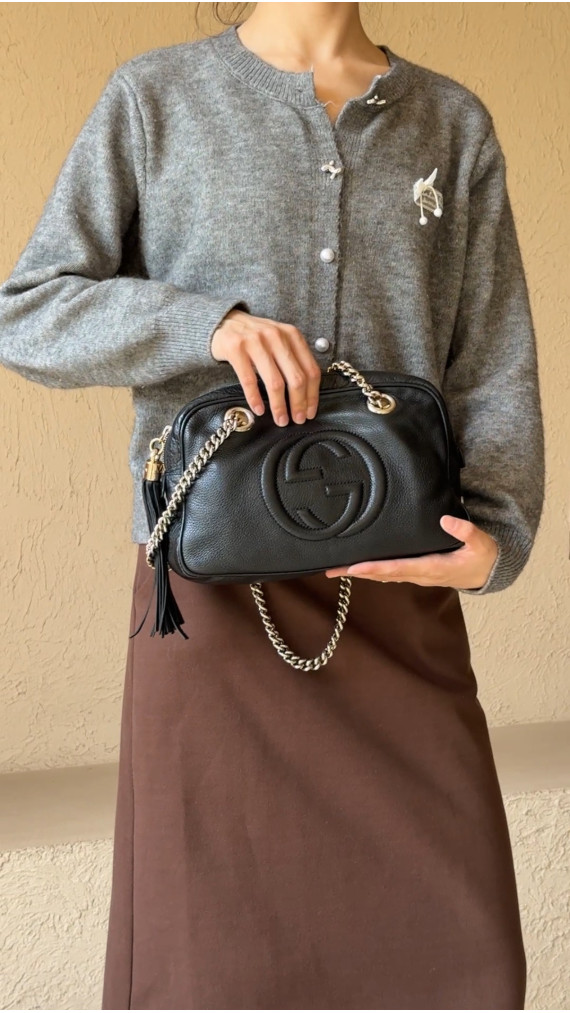 Gucci Soho Chain Shoulder Bag – Sort