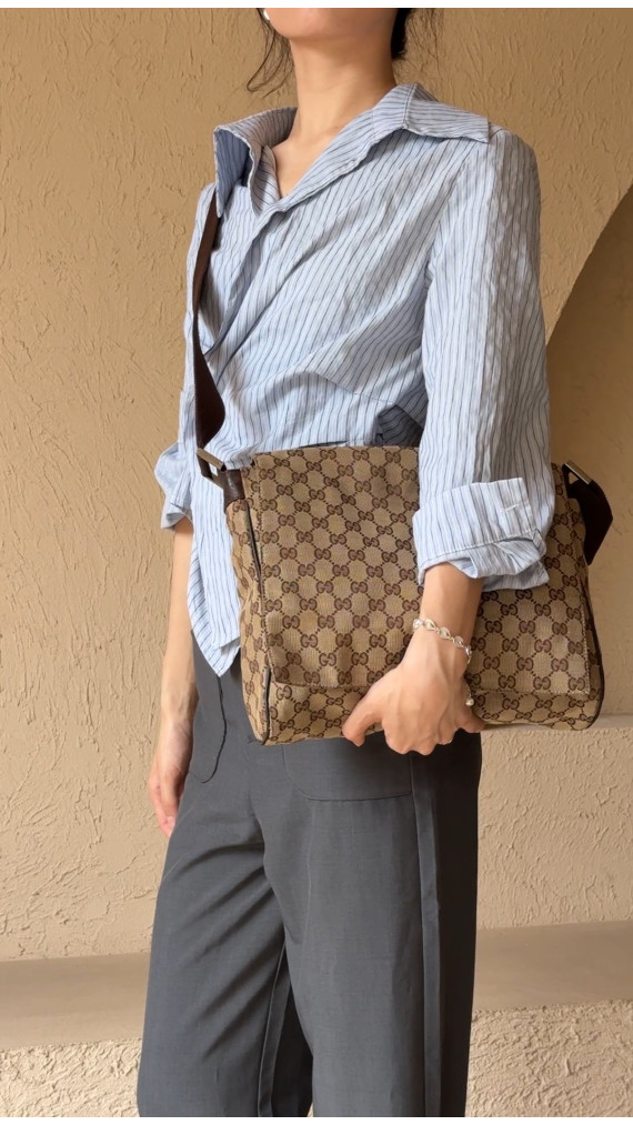 Gucci GG Supreme Messenger Bag – Beige Brun